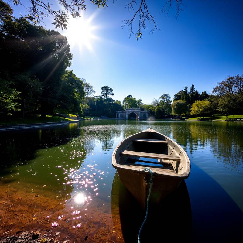 Un paseo en barca por el estanque del Parque del Retiro en Madrid.